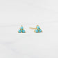 Three Stone Turquoise Studs