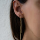 Pavé Bar Threader Earrings