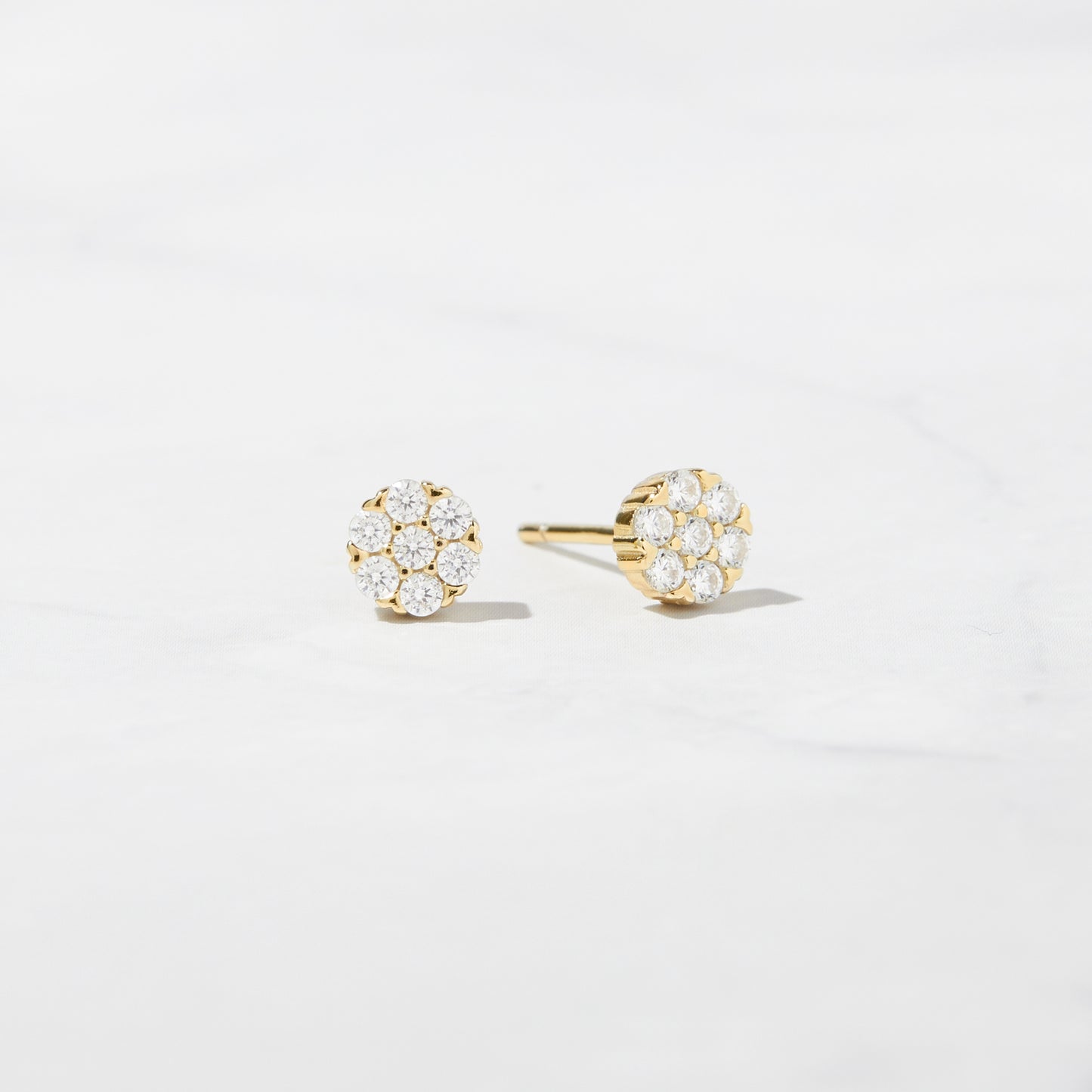 Diamond Cluster Studs (Multiple Sizes Available)