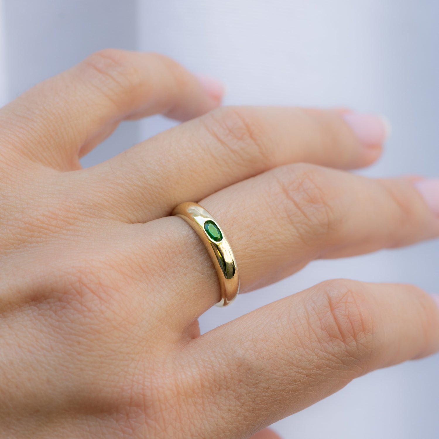 Emerald Dome Ring