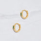 Emerald Baguette Huggie Earrings