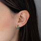 Emerald Baguette Hoops
