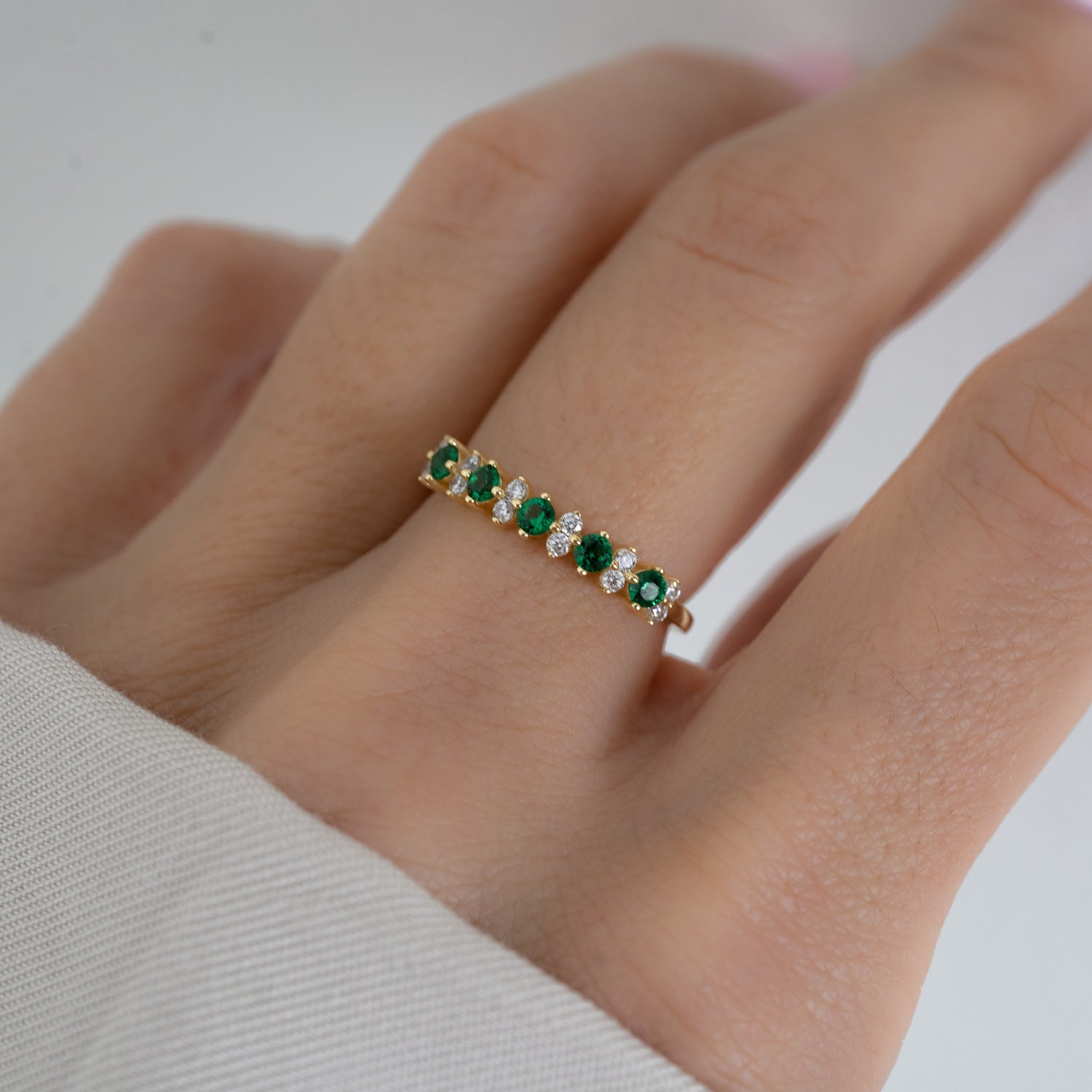 Emerald Stacking Ring