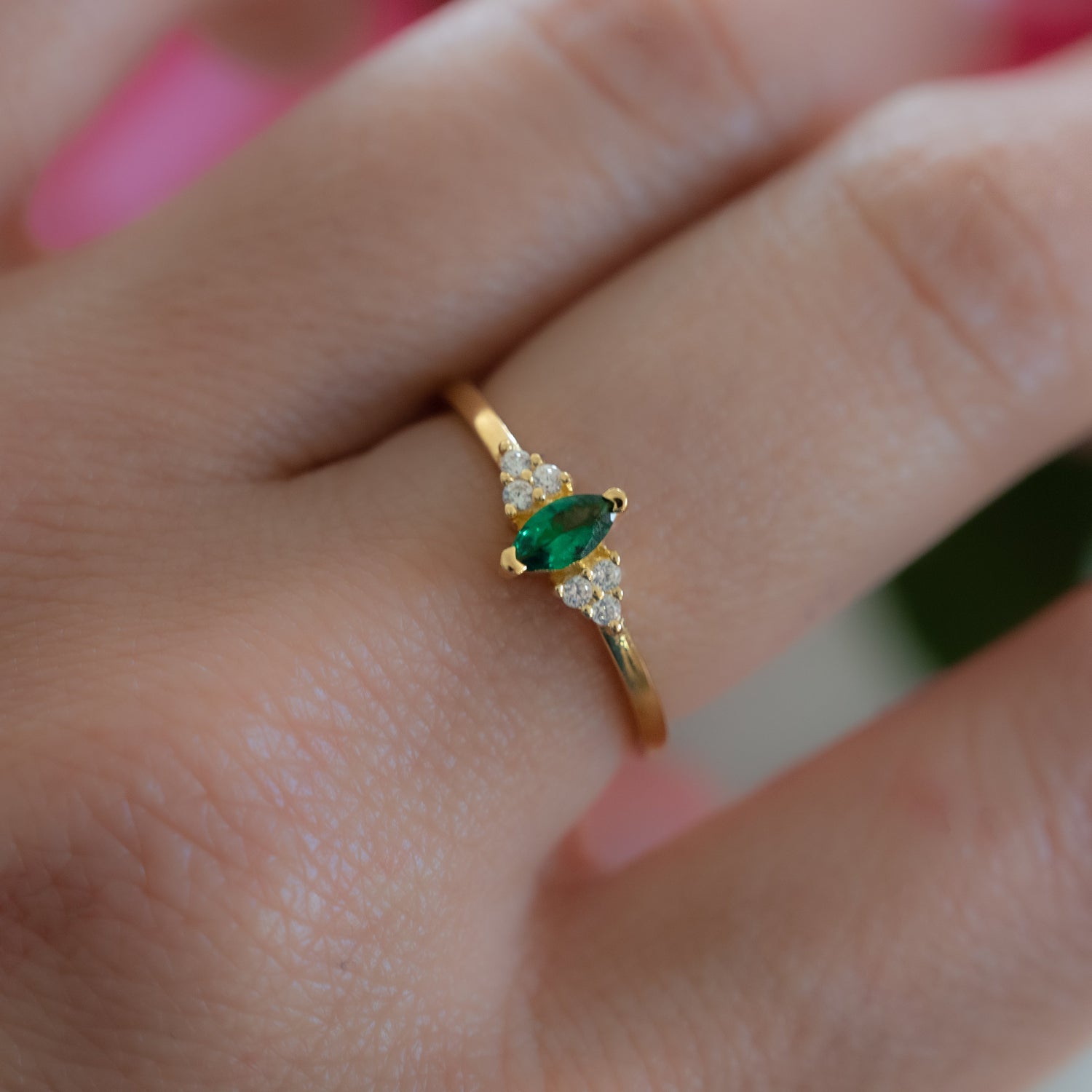Emerald Marquise Ring