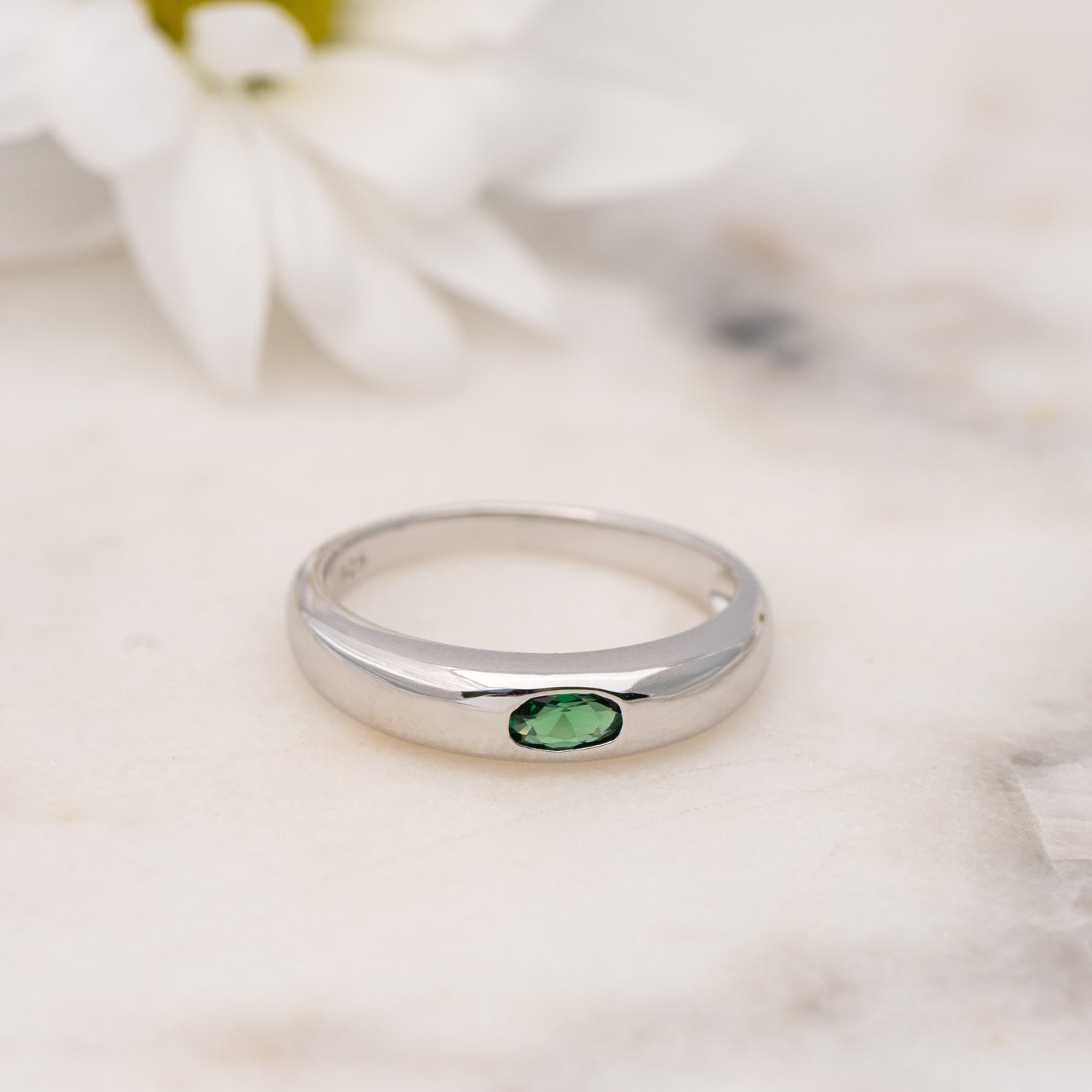 Bezeled Dome Ring