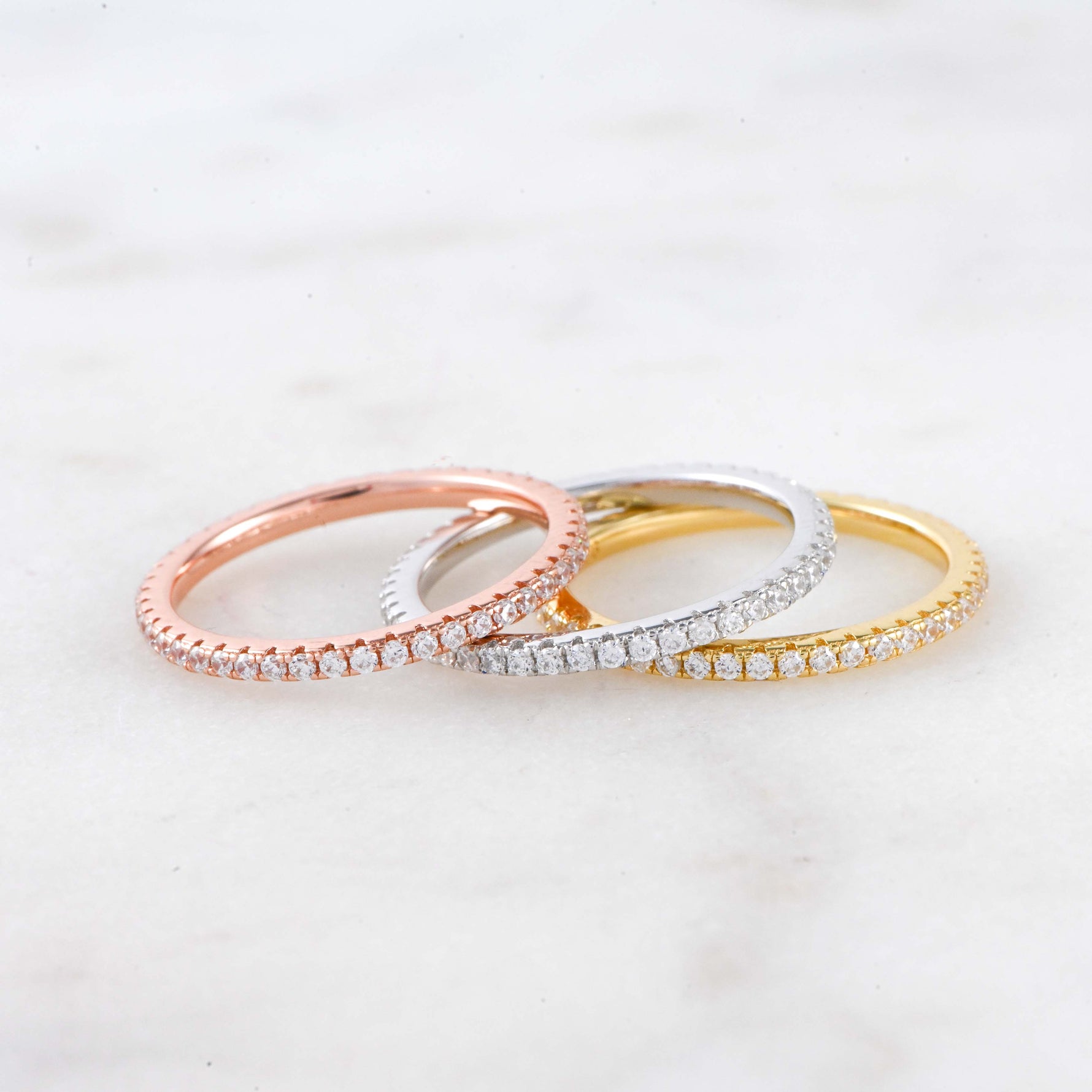 rose gold sterling silver gold plated eternity bands affordable high quality