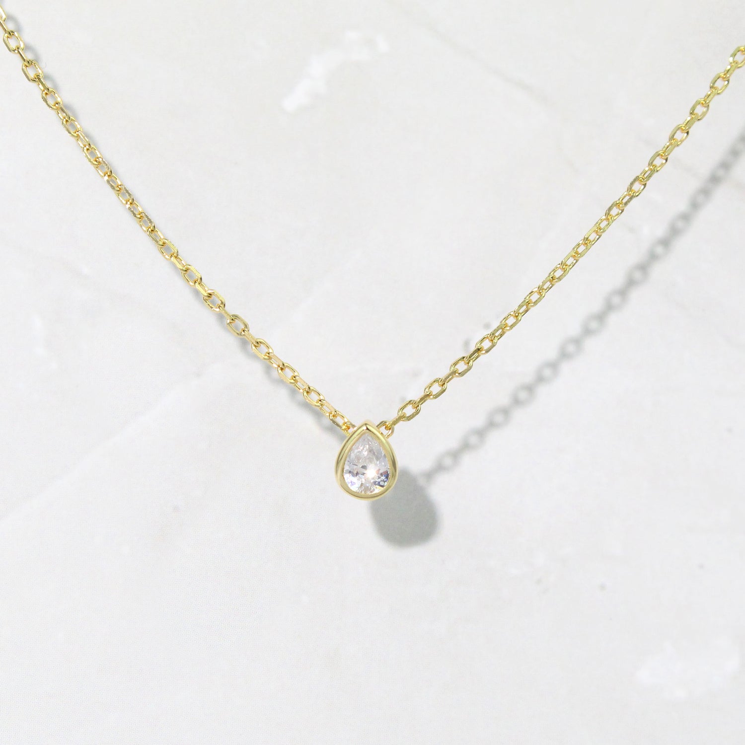Tear Drop Pendant Necklace