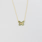 Emerald CZ Butterfly Necklaces