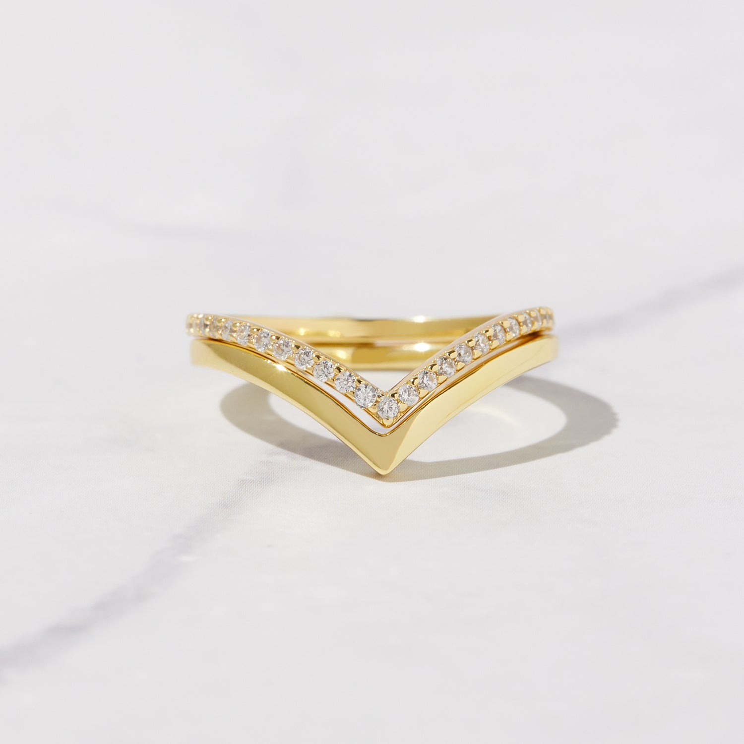 Chevron Ring Set