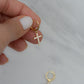 Cross Charm Huggies