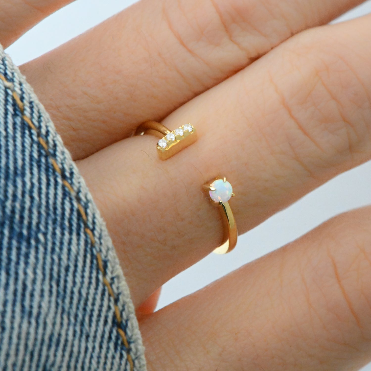Open Cuff Opal Ring