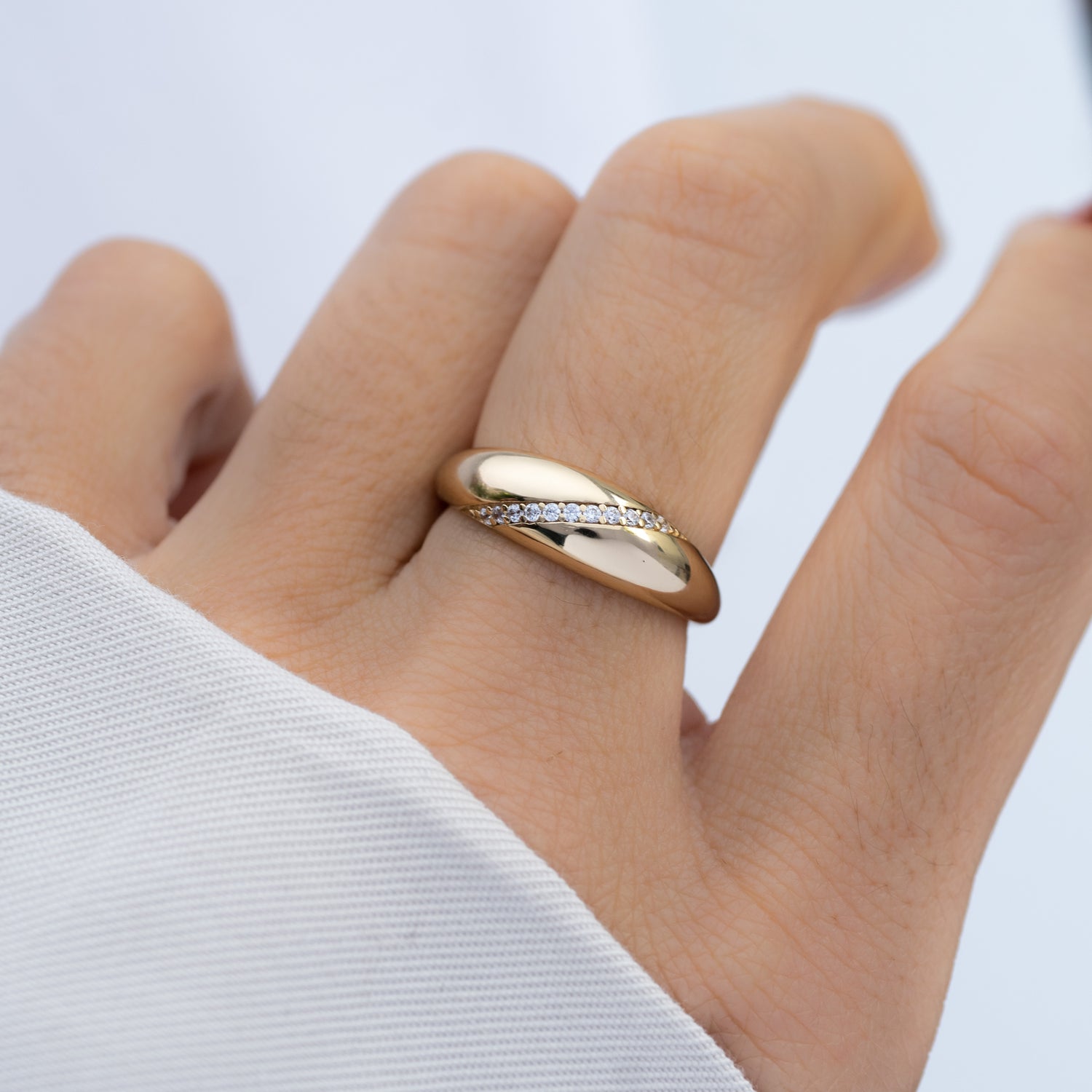 Striped Dome Ring