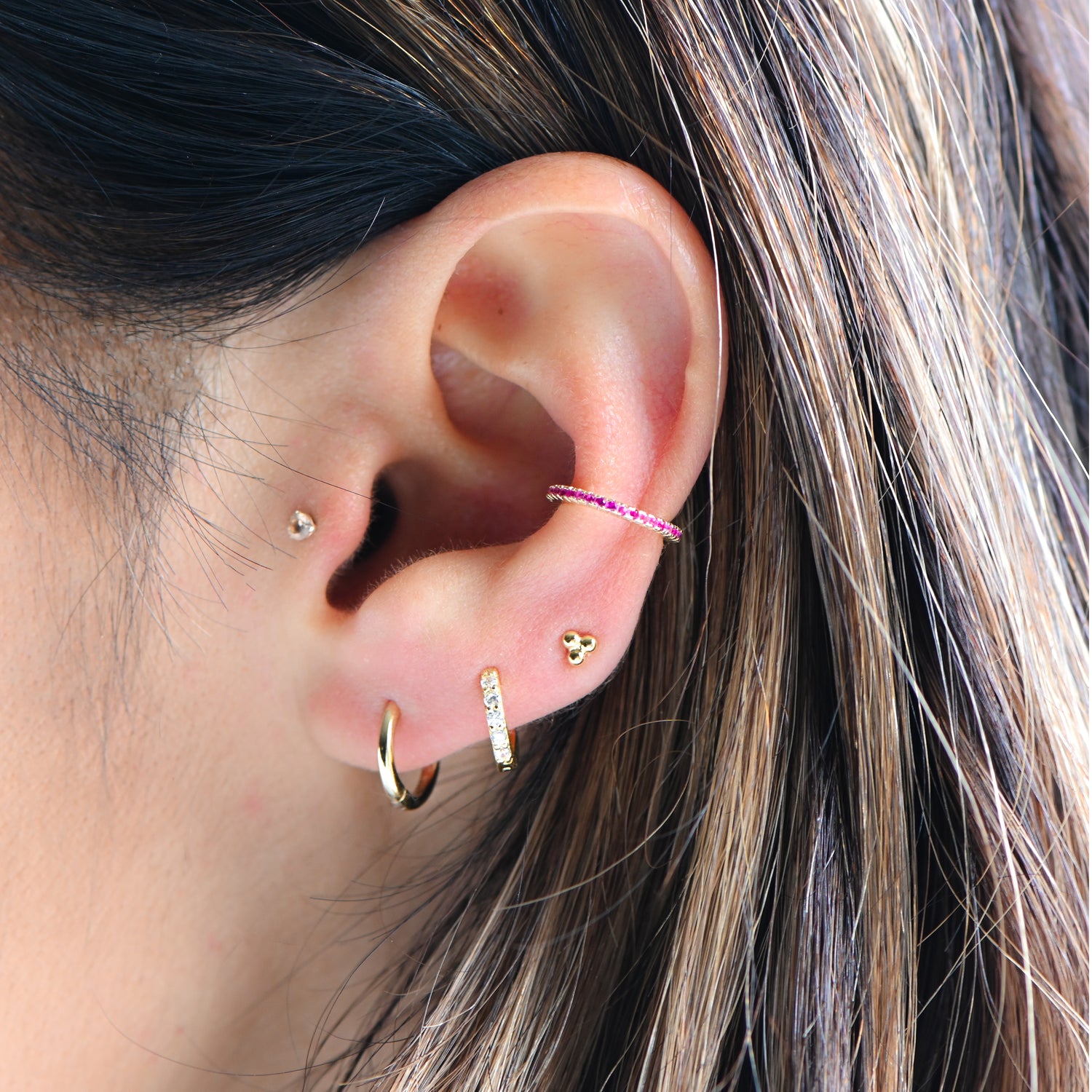 Ruby Ear Cuff