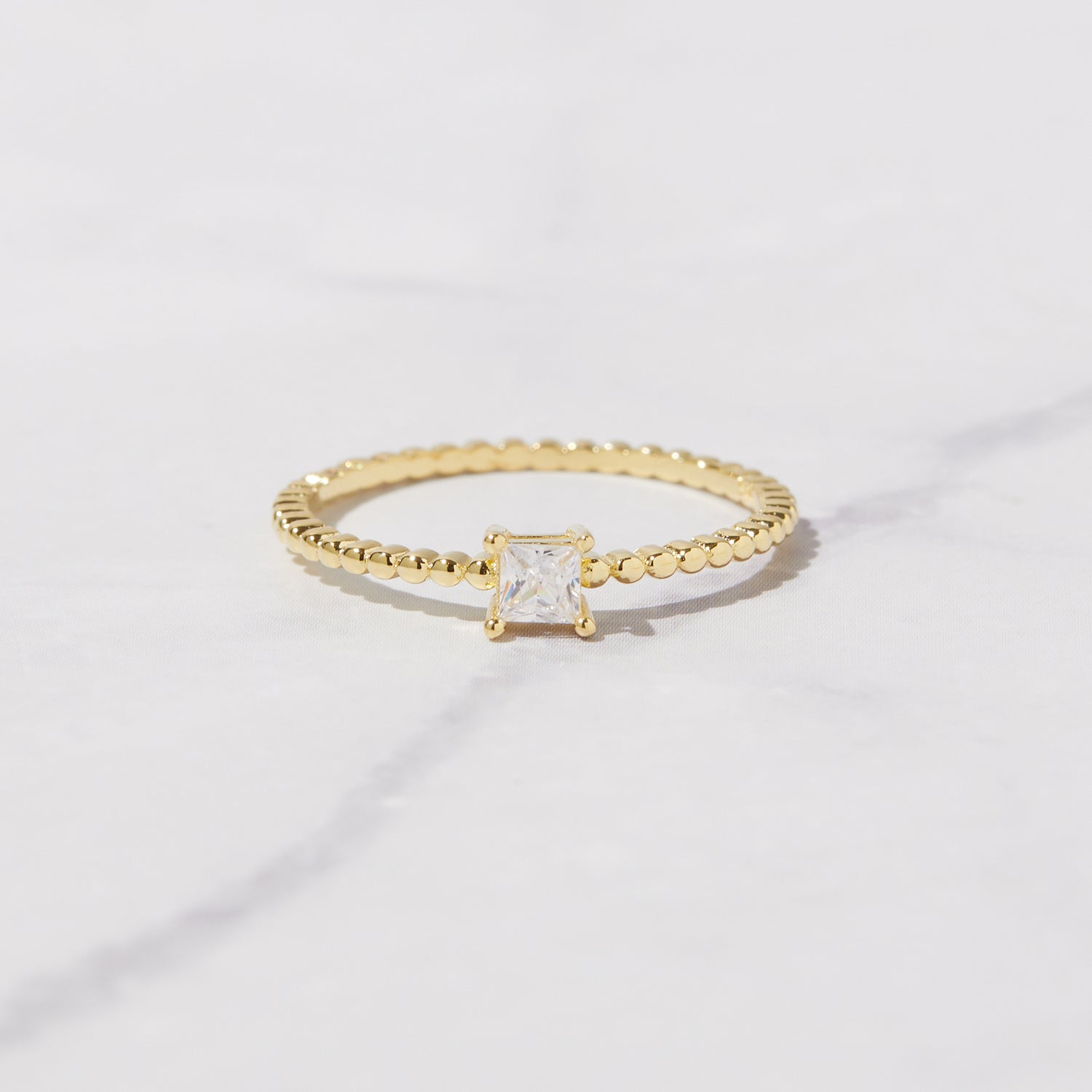 Princess Cut w Spiral Band