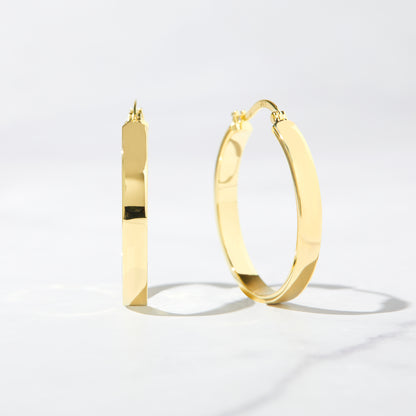 28mm Flat Hoop Earrings