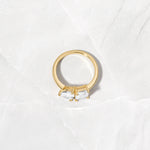 gold anniversary ring for her toi et moi