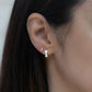 Opal Enamel Huggie Earrings