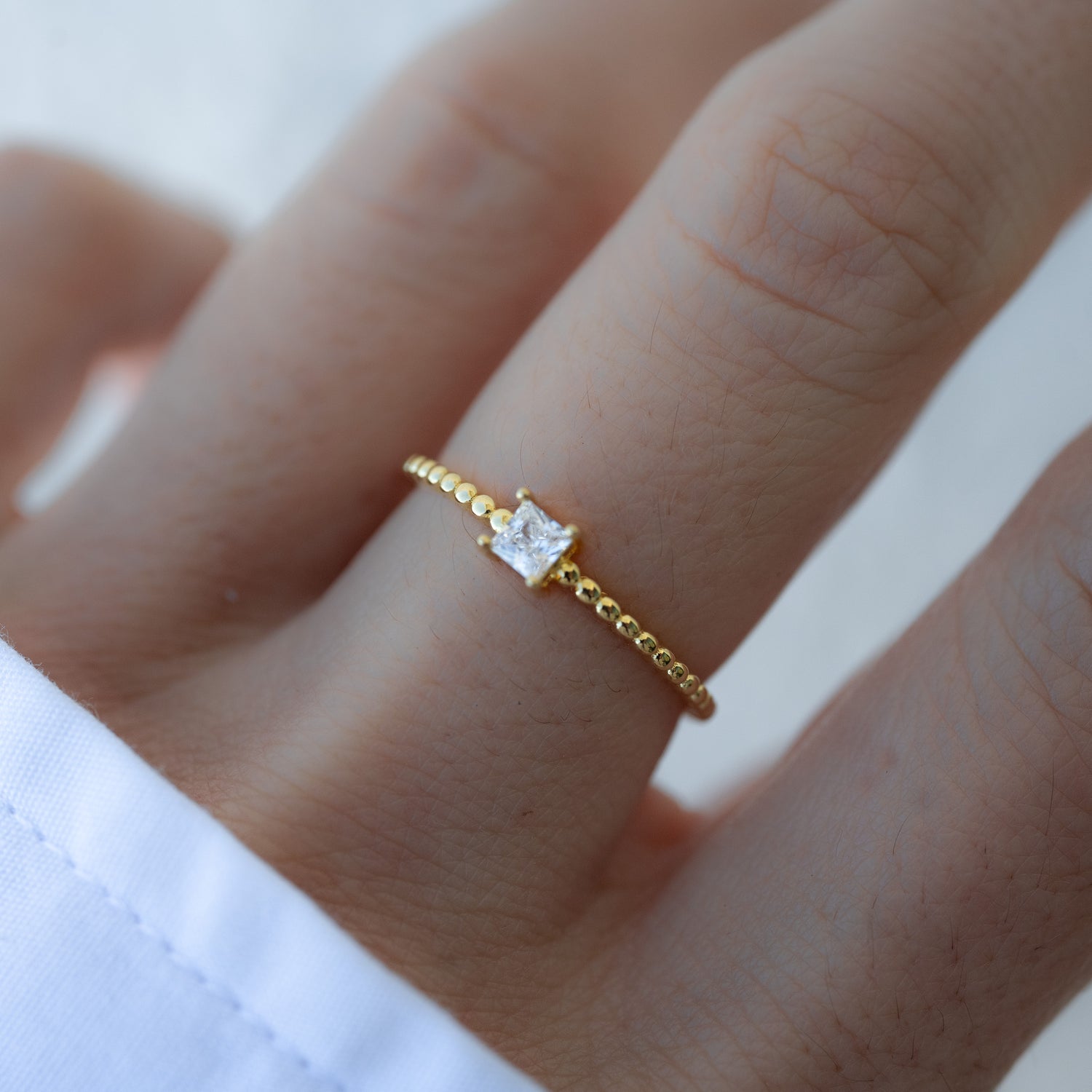 Princess Cut w Spiral Band
