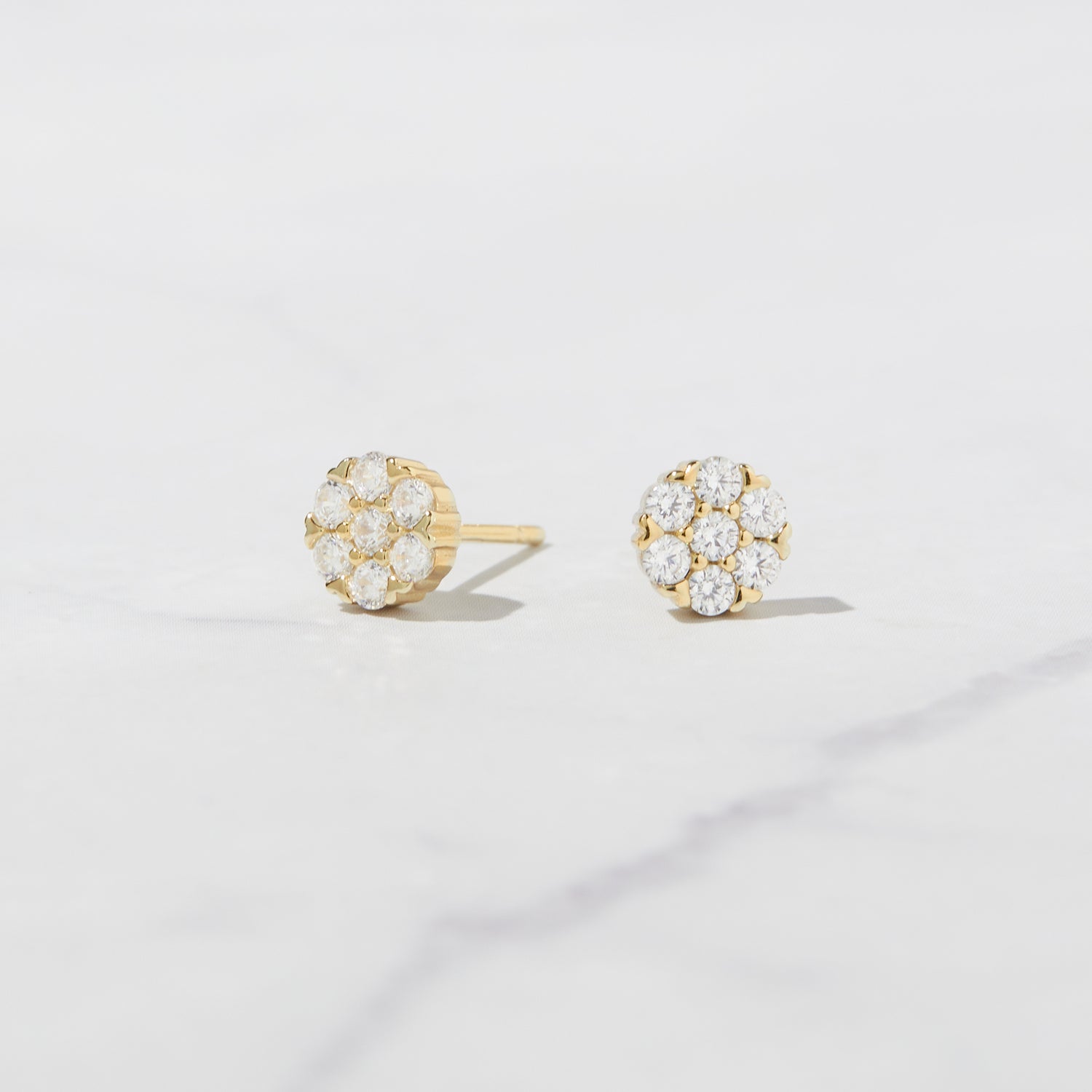 Diamond Cluster Studs (Multiple Sizes Available)
