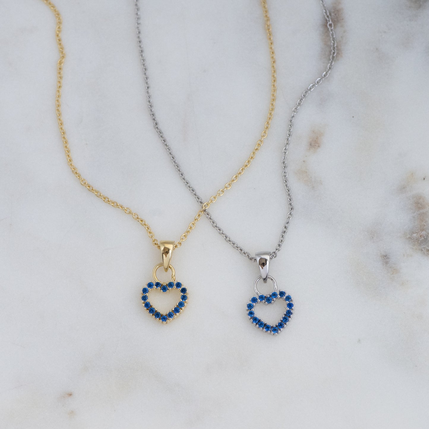 Sapphire Heart Necklace