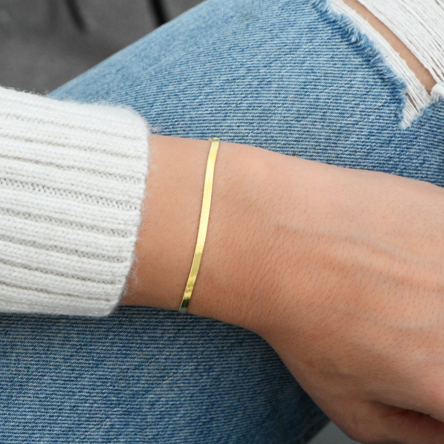 2mm Herringbone Bracelet