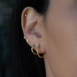 Dainty gold hoop earrings