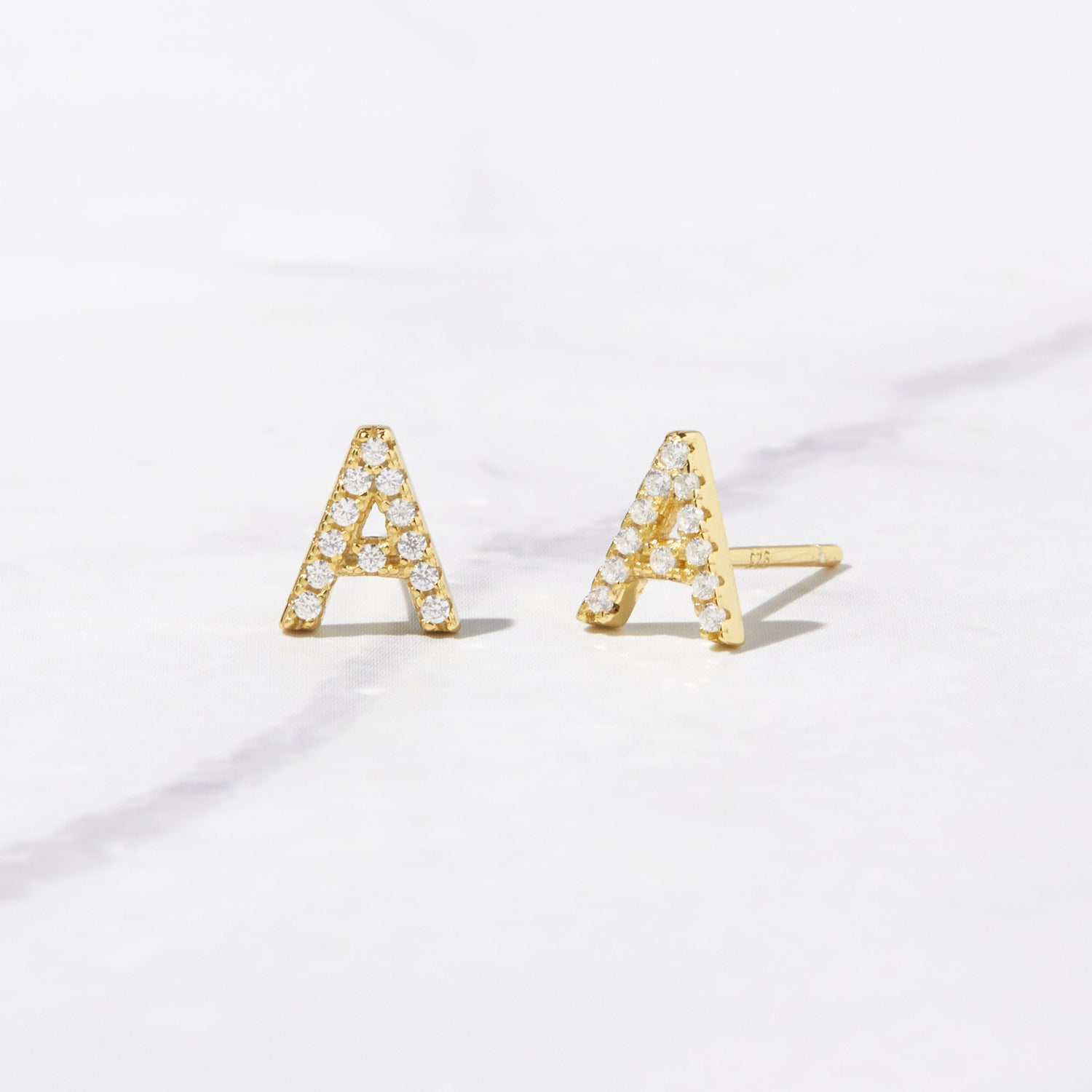 Pavé Initial Studs