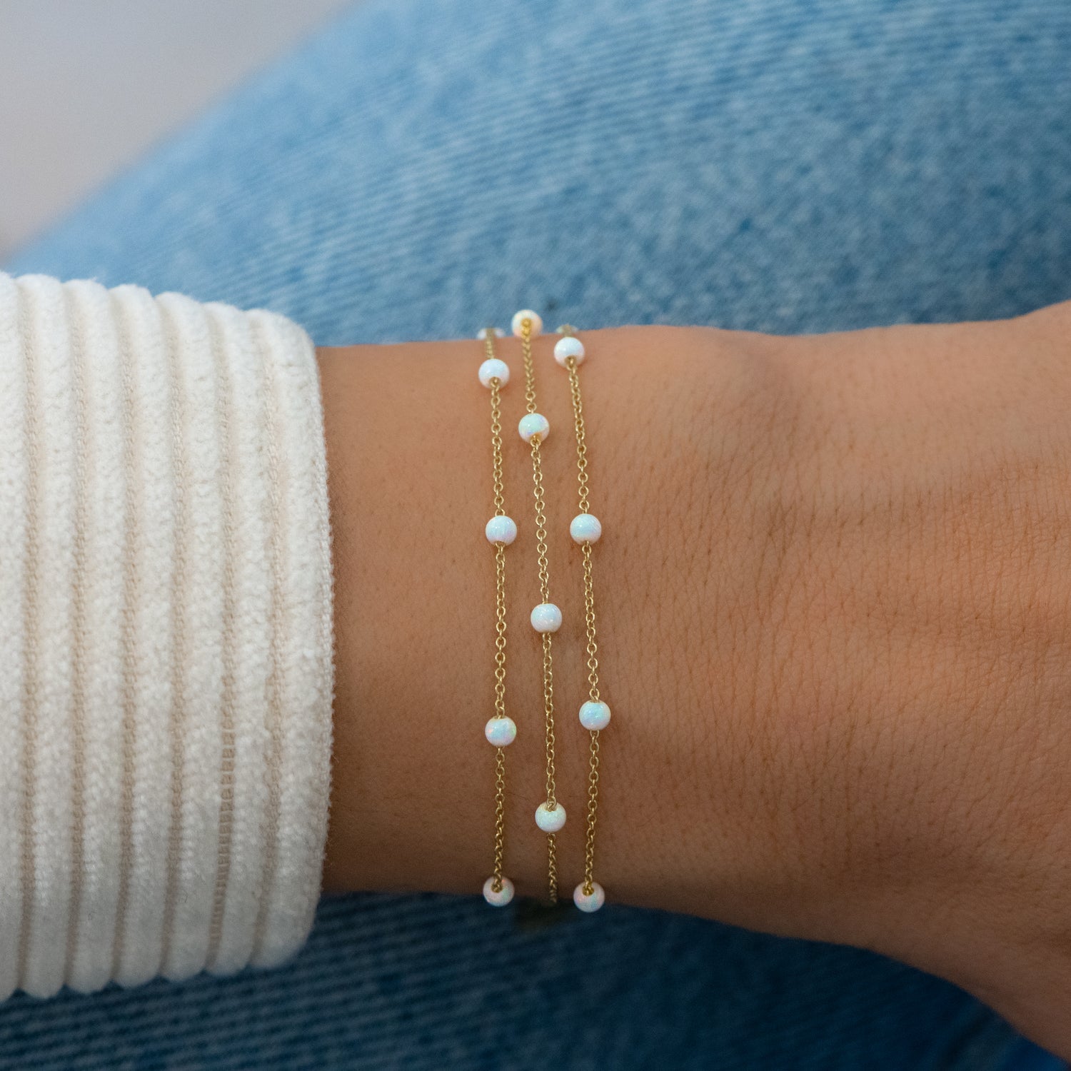 3 Strand Opal Bracelet