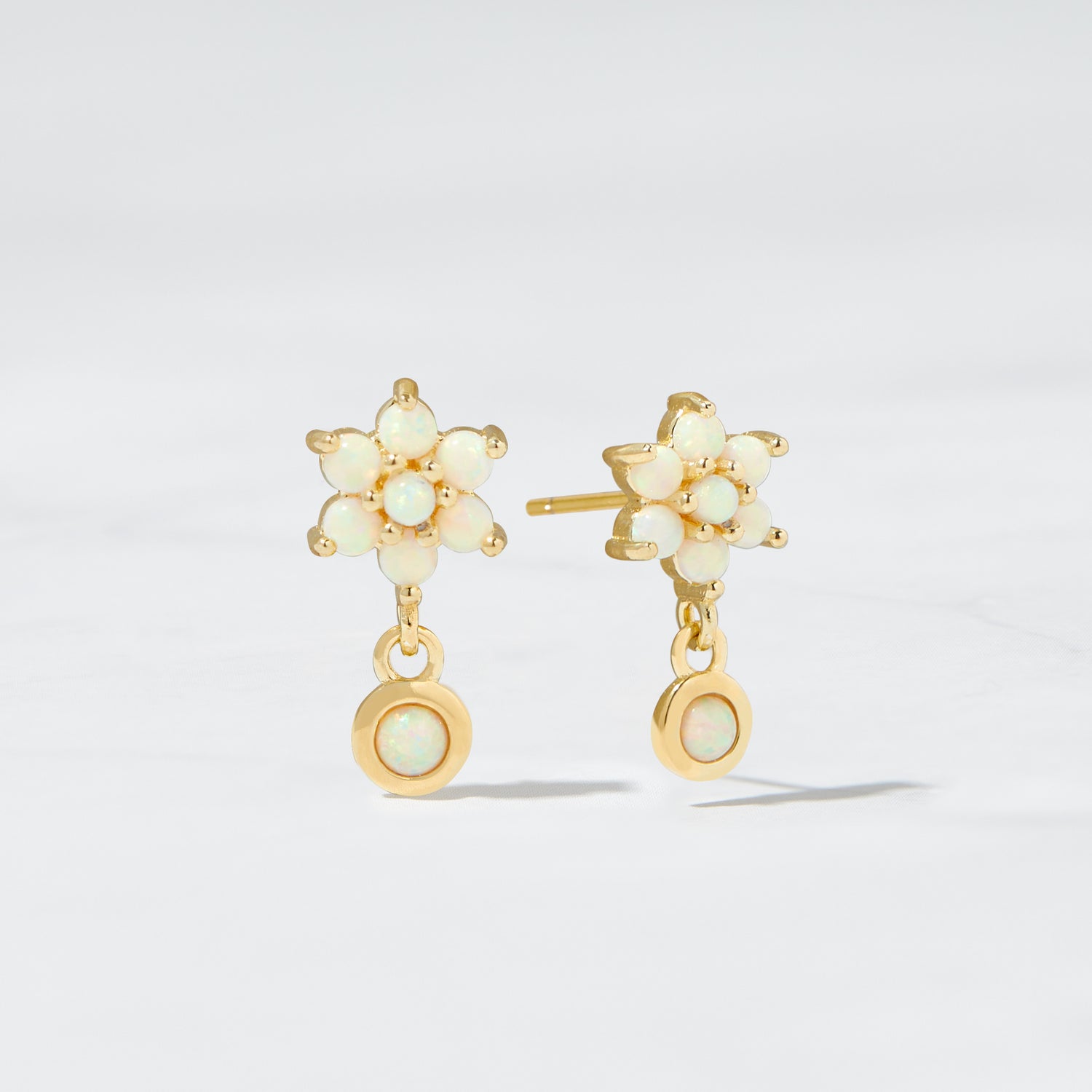 Dangling Opal Stud Earrings