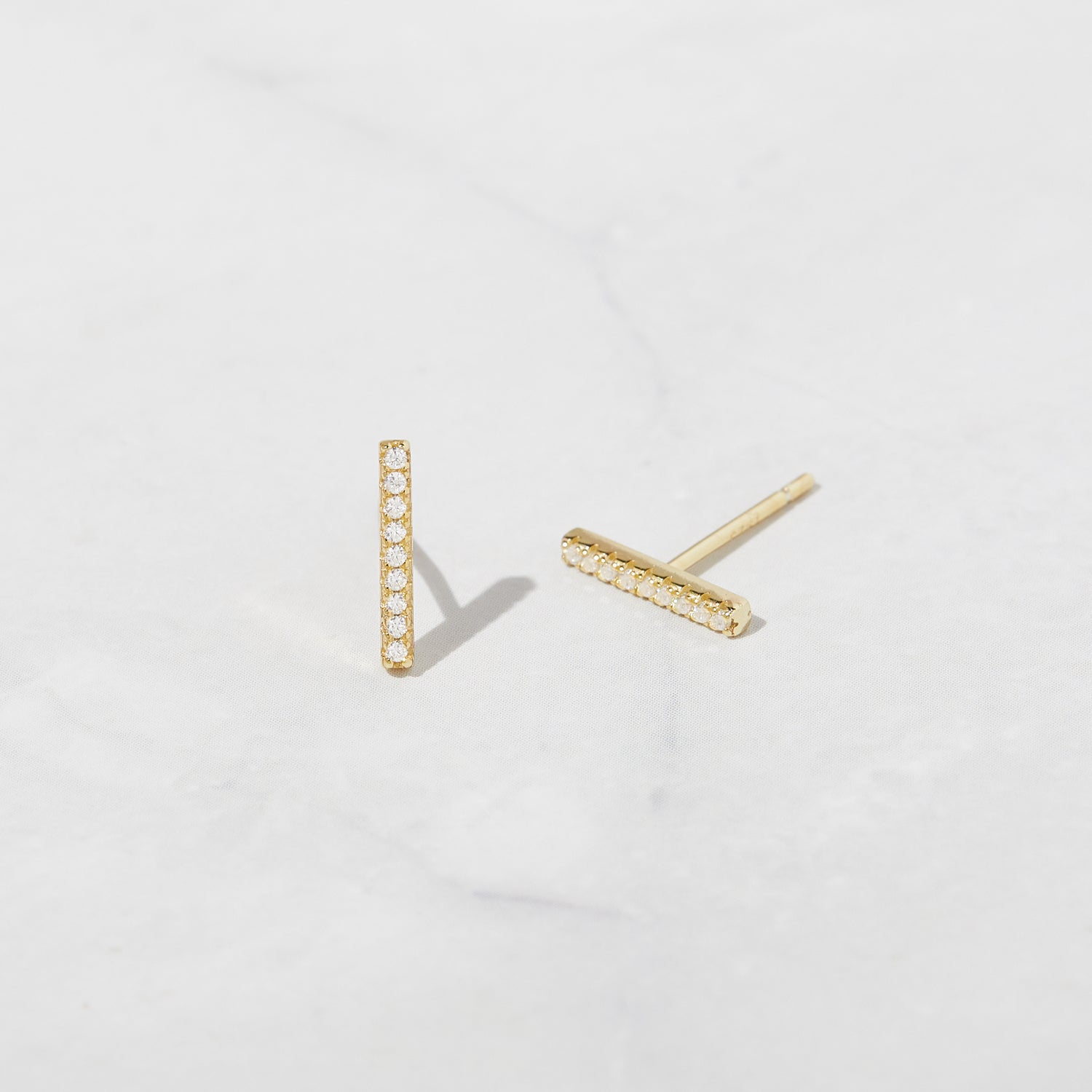 Pavé Bar Studs