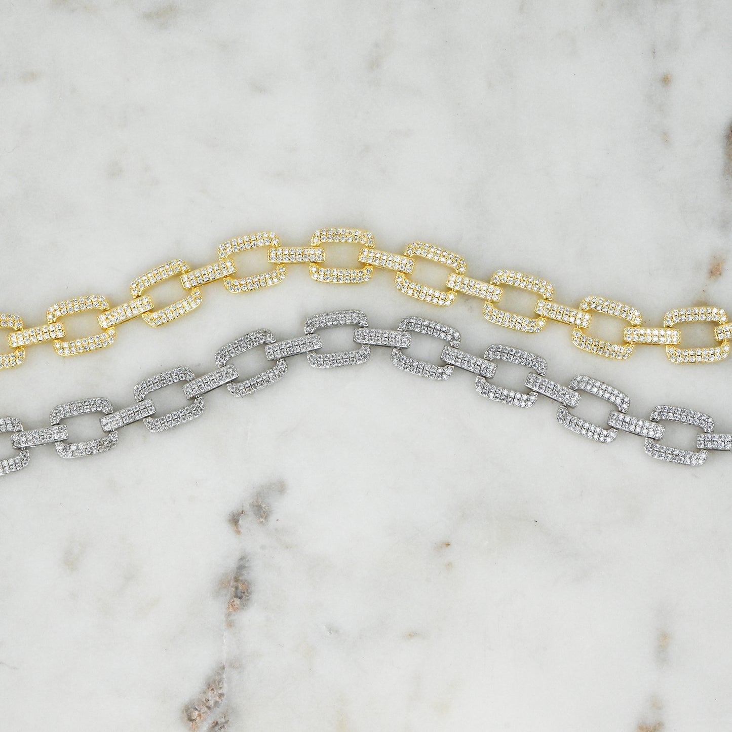 Large Pave Link Bracelet