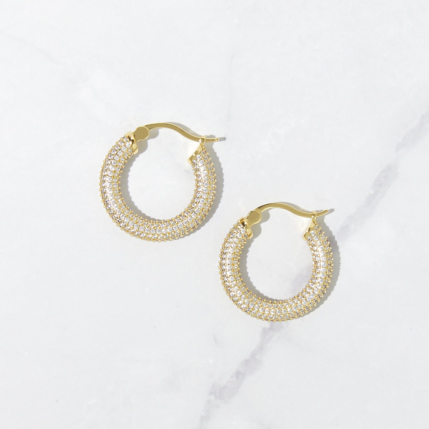 Pavé Tube Hoops
