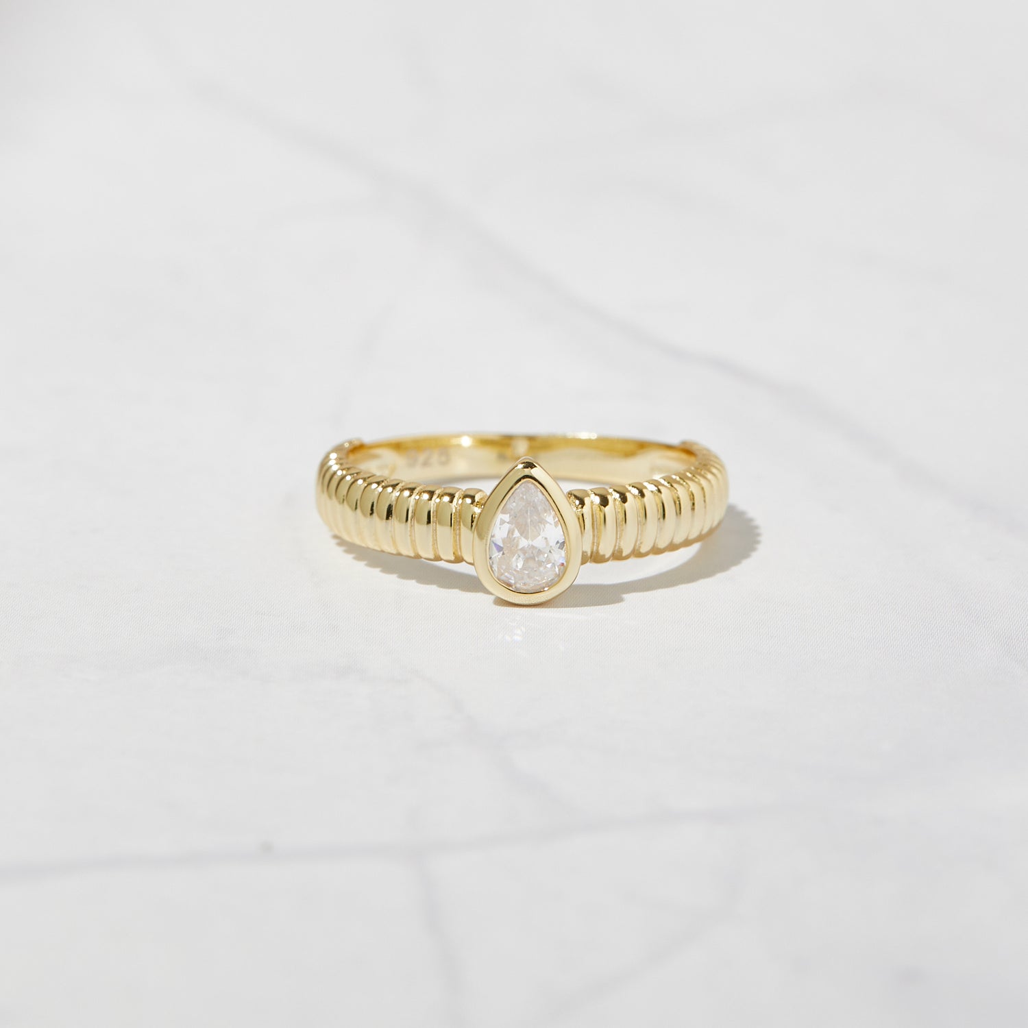 Pear Statement Ring