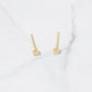 Round diamond stud earrings with a hypoallergenic setting