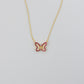 Ruby CZ Butterfly Necklaces