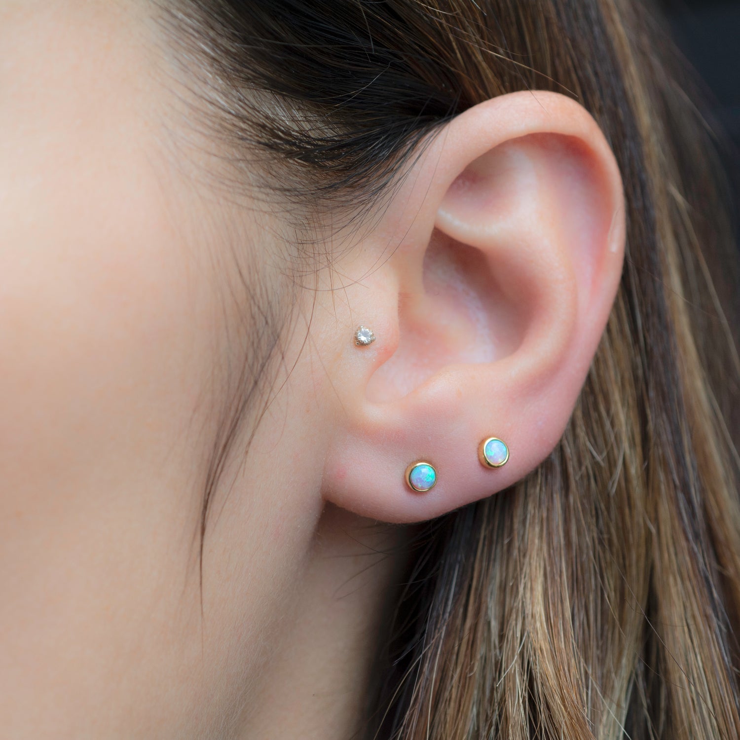 Blue Opal Studs