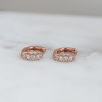 rose gold huggie earrings