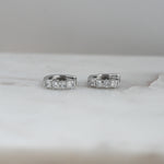 silver huggie hoop earring