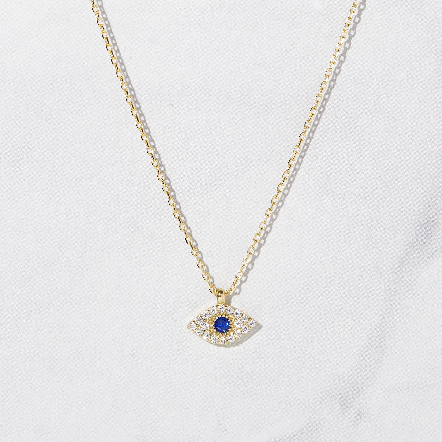 Sapphire Evil Eye Necklace