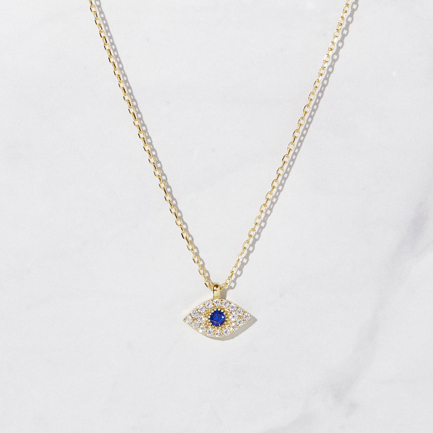 Sapphire Evil Eye Necklace