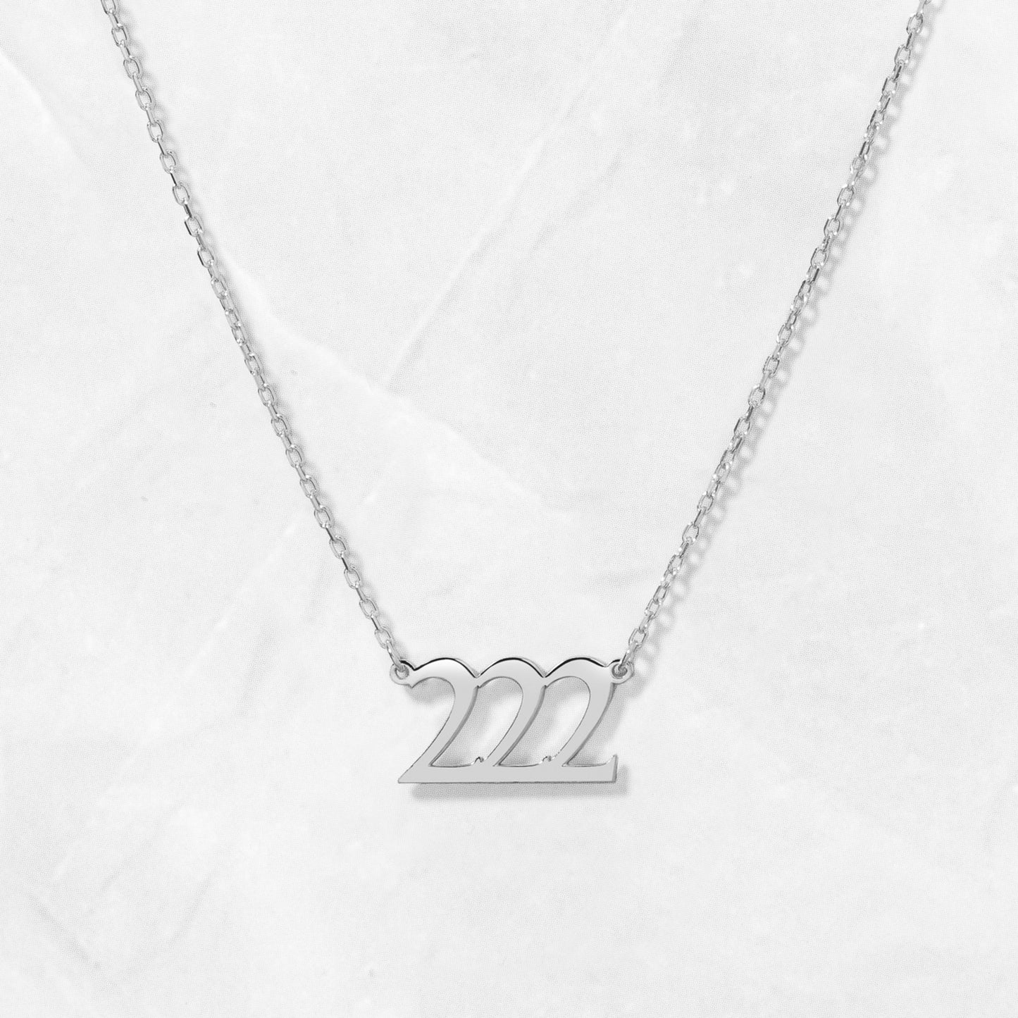 Sterling Silver Angel Number Necklace