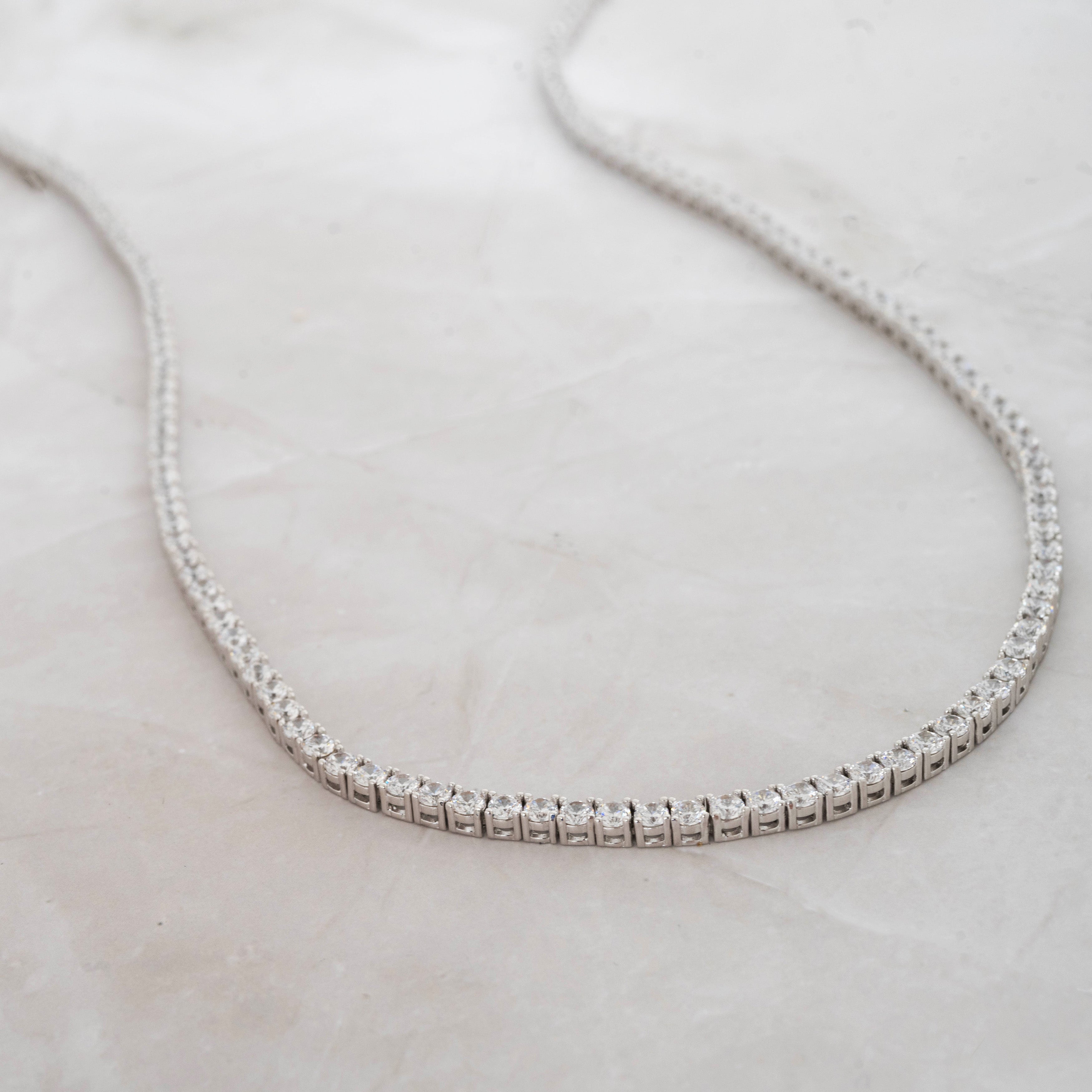 Small Diamond Multi-Row Tennis Necklace - Nuha Jewelers