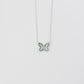 Emerald CZ Butterfly Necklaces