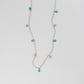 Turquoise & CZ Dangling Charm Necklace