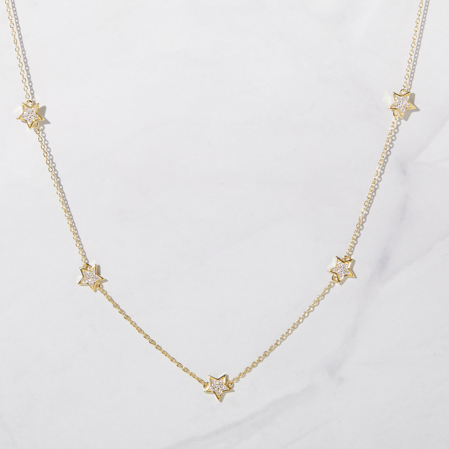 CZ Star Collar Necklace