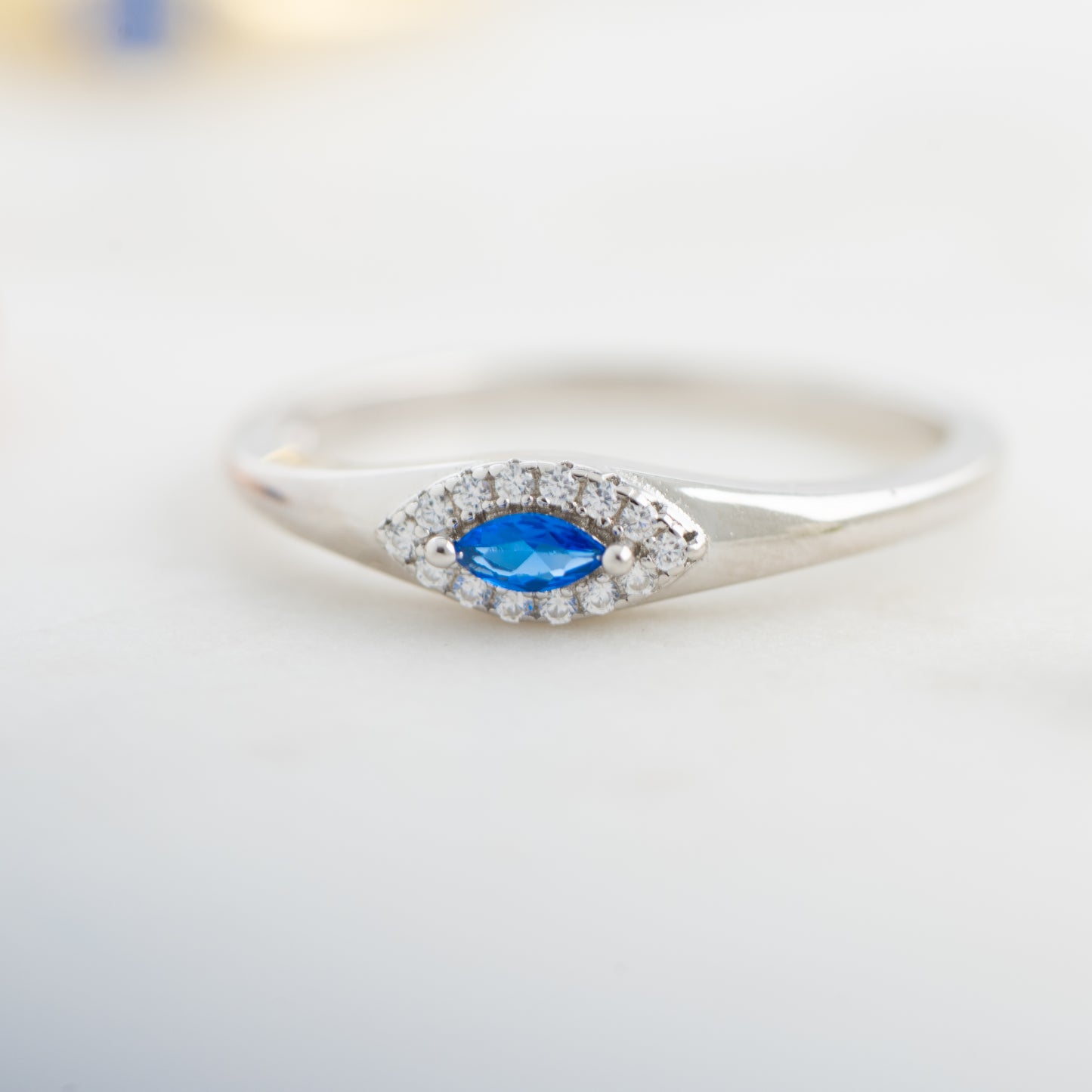Sapphire Evil Eye Ring