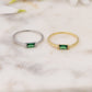 Emerald Simple Baguette Ring