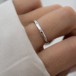 sterling silver band with cz stones