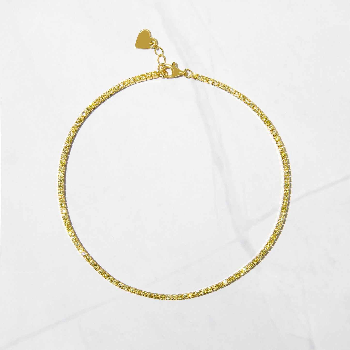 Yellow Tennis Anklet
