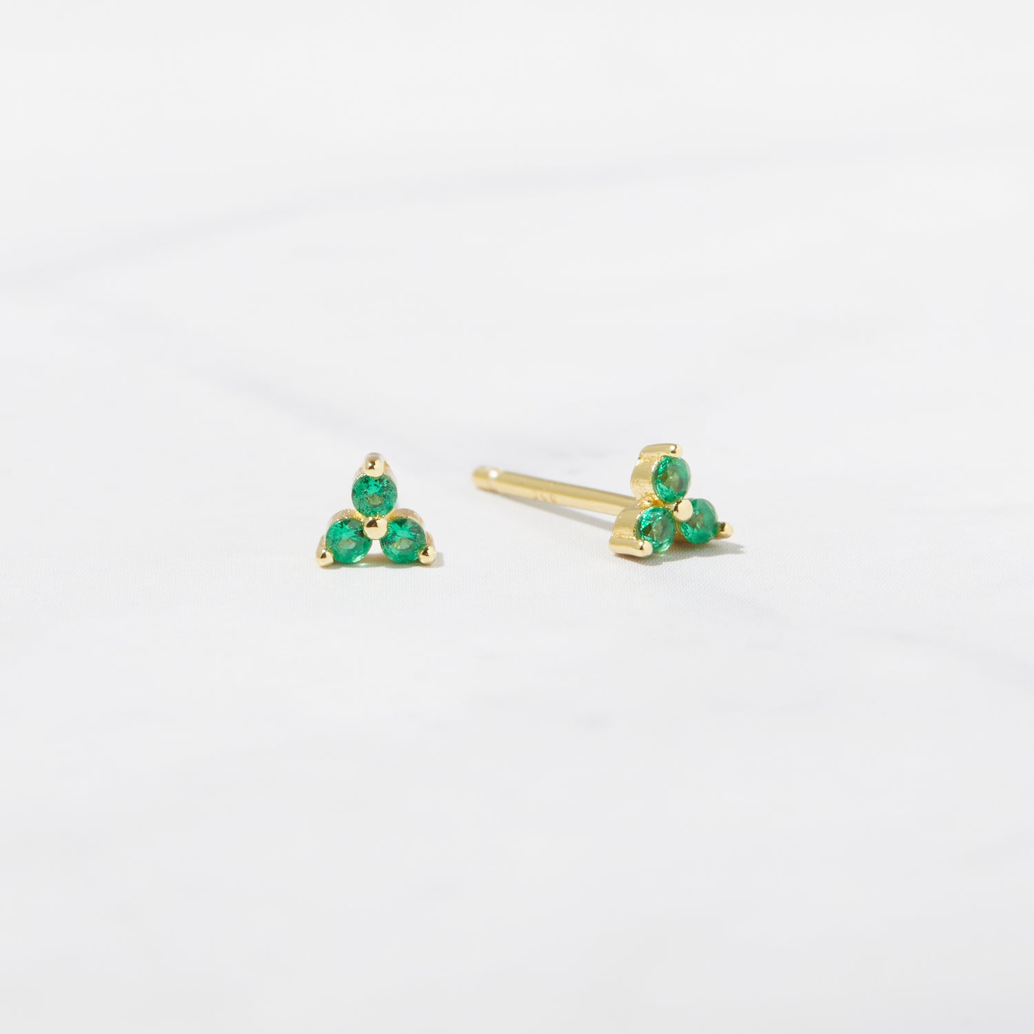 Tiny 3 Stone Studs